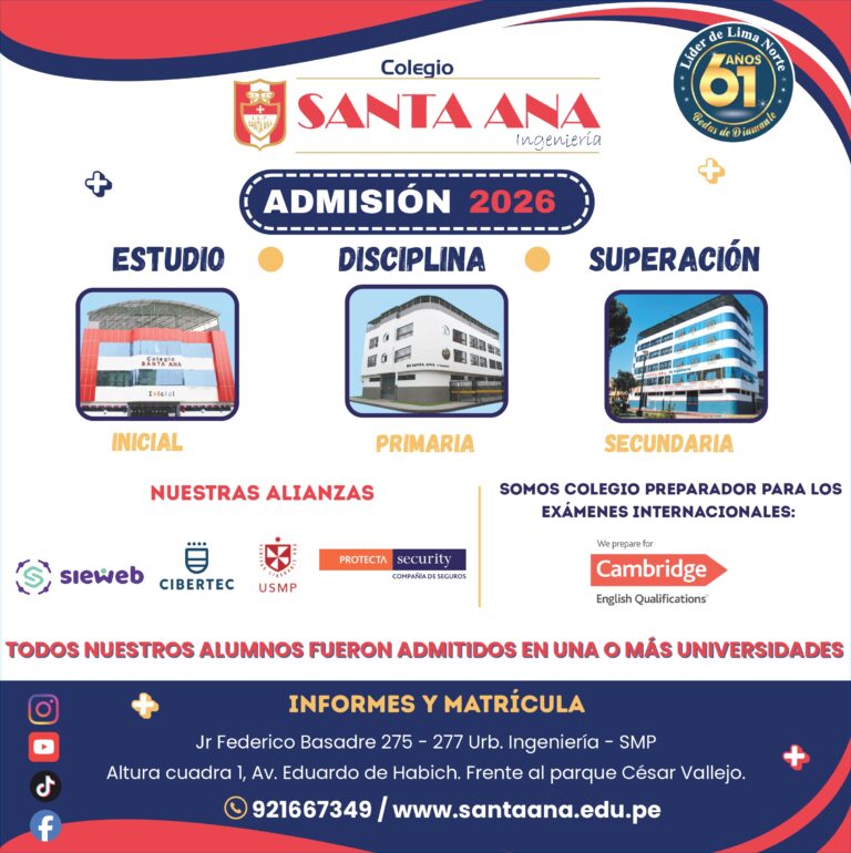 Admisión 2026 - Colegio Santa Ana de Ingeniería